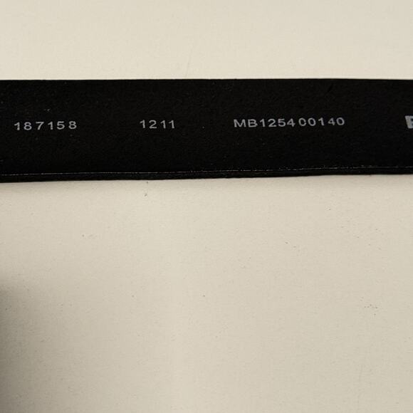 Fossil Black Leather Belt Silvertone Buckle Mens Size 40 Business Casual - Picture 6 of 12